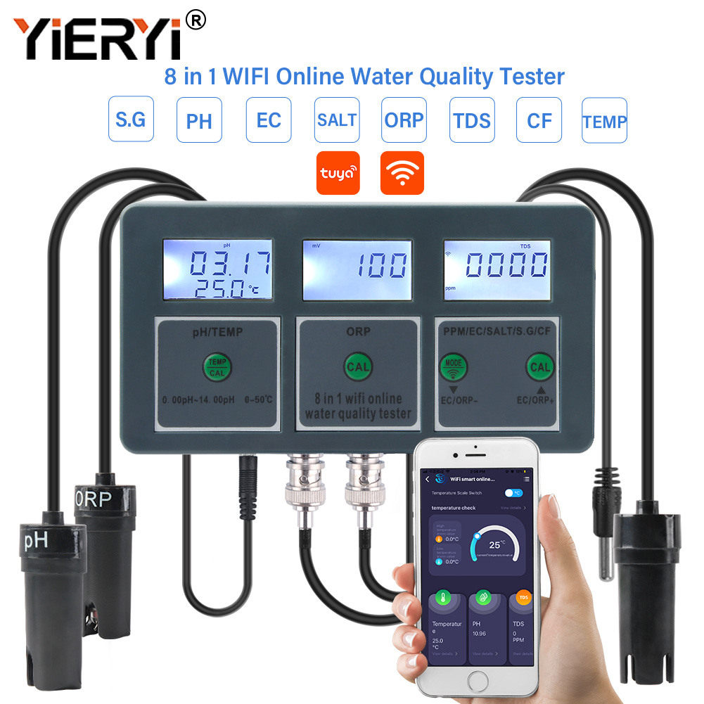 Yieryi WiFi Tuya Smart PH ORP  - огляд і ціна Ph Meter Digital Water Tester